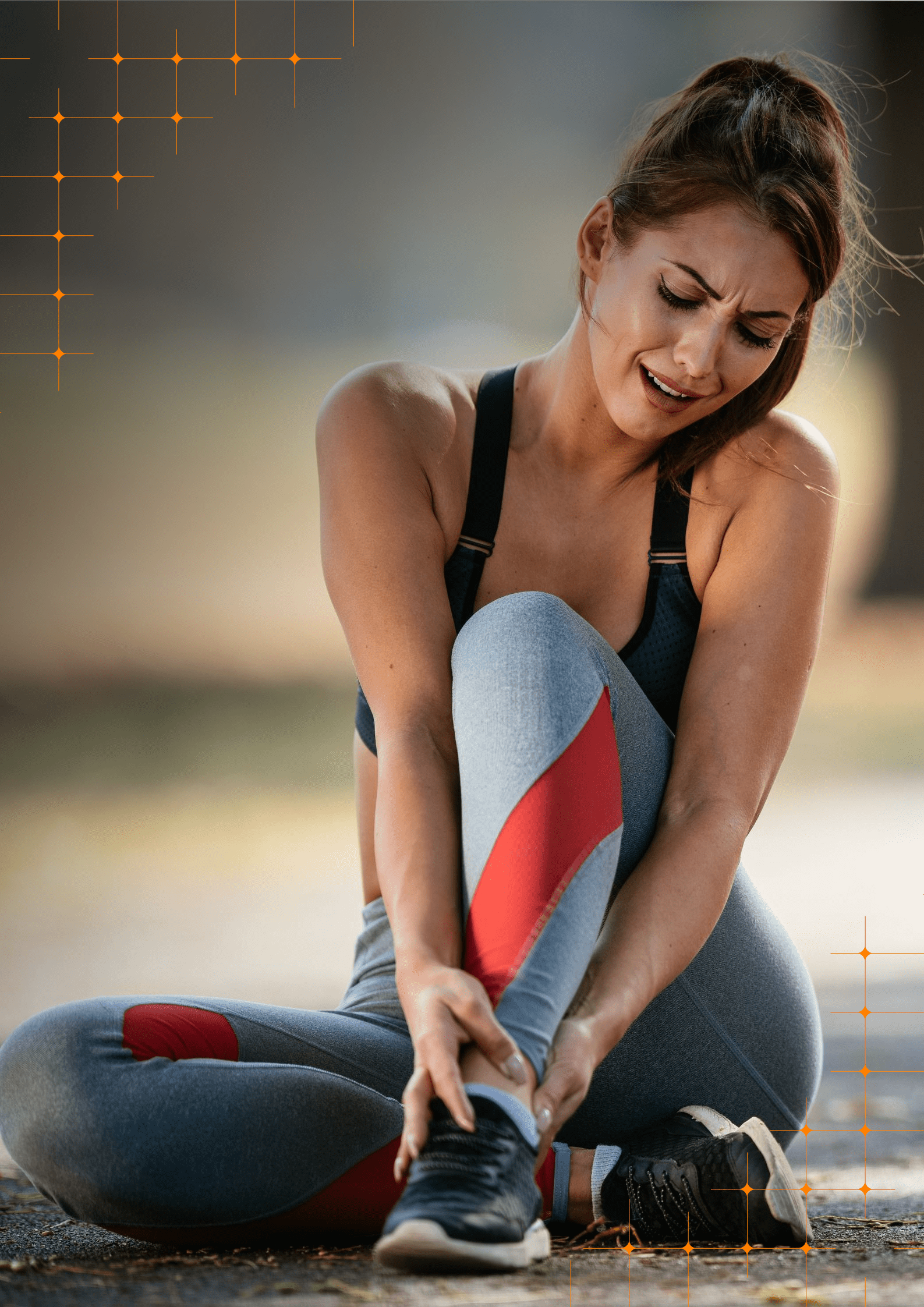 Kobieta z Kontuzją Stawu Skokowego